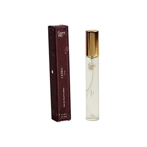 TASCHENPARFUM für Männer und Frauen CAMPOS DE IBIZA mit Zedernholzduft - Essenz aus Zedernholz, Sandelholz, Ingwer Und Zimt - Reiseflasche mit Geschenkbox 10 Ml Spray. von Campos de Ibiza