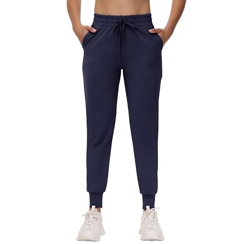 CAMPSNAIL Jogginghose Damen Lang Sporthose Abriebfest Trainingshose Sweatpants Sweathose mit Elastischem Bund Jogginghosen (Dunkelblau XXL) von CAMPSNAIL