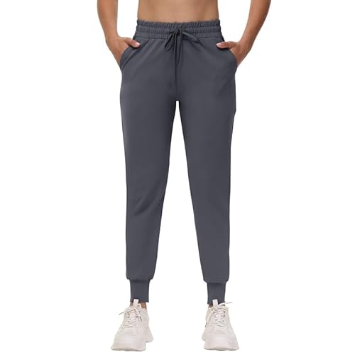 CAMPSNAIL Jogginghose Damen Lang Sporthose Abriebfest Trainingshose Sweatpants Sweathose mit Elastischem Bund Jogginghosen (Dunkelgrau L) von CAMPSNAIL