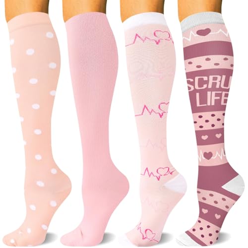 CAMPSNAIL Kompressionsstrümpfe Damen und Herren Bunte Stützstrümpfe Kompressionssocken für flug Sport Reisen Laufen von CAMPSNAIL