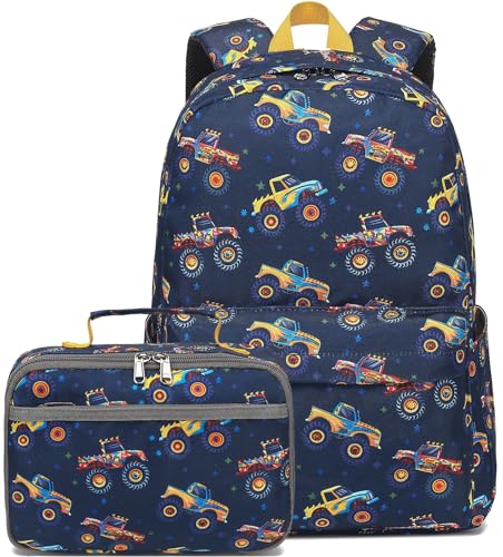 CAMTOP Rucksack für Kinder, Jungen und Mädchen, Vorschulrucksäcke mit Lunchbox, Kleinkind, Kindergarten, Schule, Büchertaschen-Set, Monster Truck-3, Kompakt CAMTOP Rucksack für Kinder, Jungen und Mädchen, Vorschulrucksäcke mit Lunchbox, Kleinkind, Kindergarten, Schule, Büchertaschen-Set, Monster Truck-3, Kompakt von CAMTOP