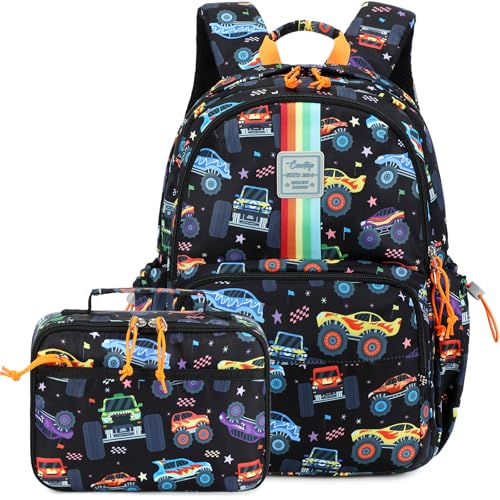 CAMTOP Rucksack für Kinder, Jungen und Mädchen, Vorschulrucksäcke mit Lunchbox, Kleinkind, Kindergarten, Schule, Büchertaschen-Set, Regenbogenstreifen, Schwarz CAMTOP Rucksack für Kinder, Jungen und Mädchen, Vorschulrucksäcke mit Lunchbox, Kleinkind, Kindergarten, Schule, Büchertaschen-Set, Regenbogenstreifen, Schwarz von CAMTOP