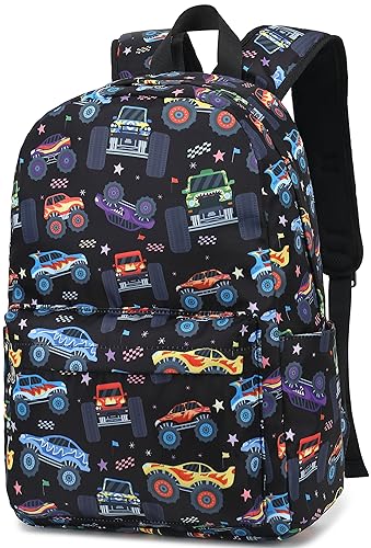 CAMTOP Vorschulrucksack für Kinder Jungen Mädchen Kleinkind Rucksack Kindergarten Schule Büchertaschen für Alter 3-8 Jahre, Monster Truck, Classic von CAMTOP