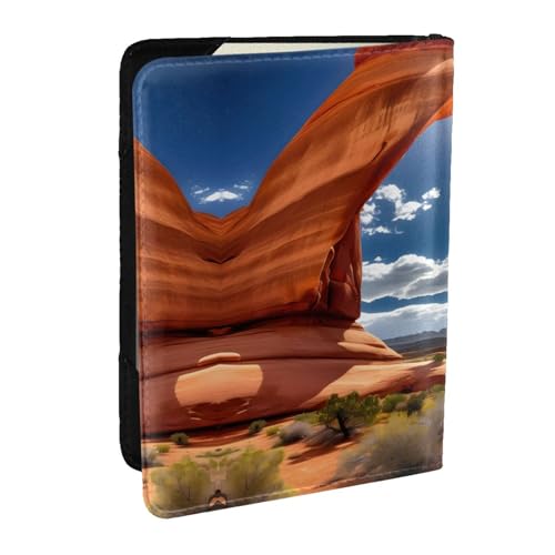 Arches National Park-Standard Print Passport Holder Cover Wallet Passport Cover Passport Wallet Case for Cards and Documents, Schwarz , Einheitsgröße von CAMUO