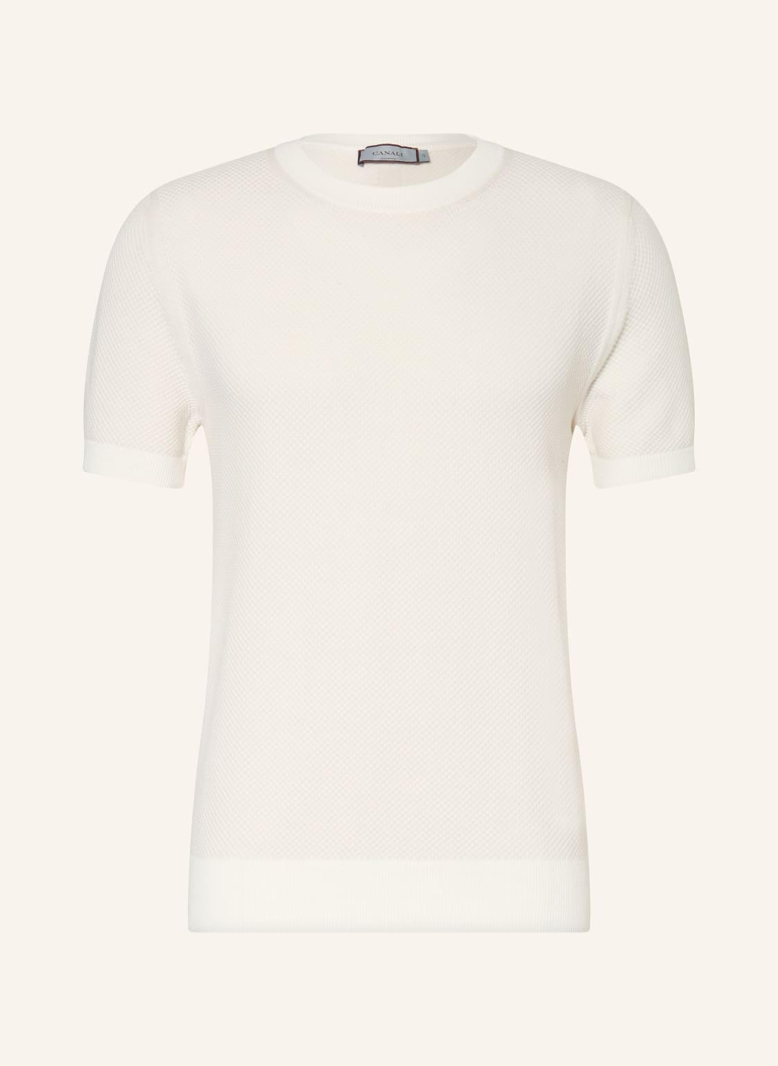 Canali Strickshirt weiss von CANALI