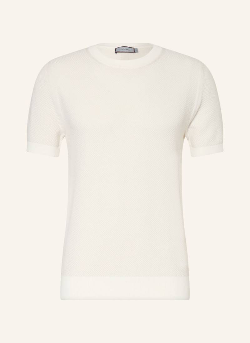 Canali Strickshirt weiss von CANALI