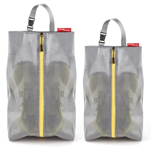 CANBOX Reise Schuhbeutel, 2er-Set wasserdichte Schuhtasche mit Reißverschluss, Tragbare Schuhorganizer, Faltbare Schuhsack für Koffer, Sport, Männer und Frauen von CANBOX