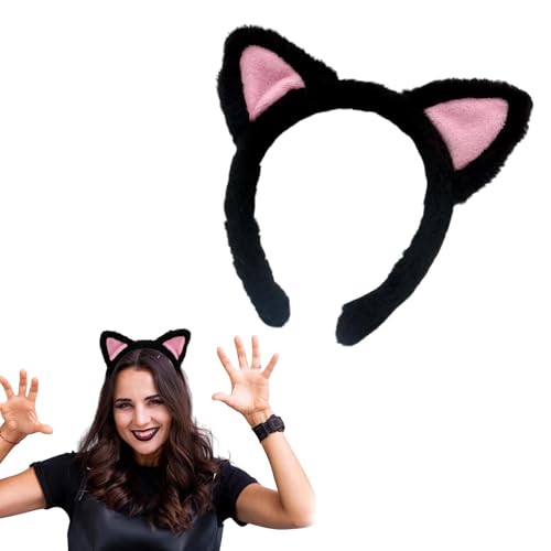 Cute Katzenohren Haarband, Katze Haarbänder Haarschmuck Waschgesicht für Cosplay Kostüm Party Musikfestivals Kostümpartys Themenpartys von CANCYCC
