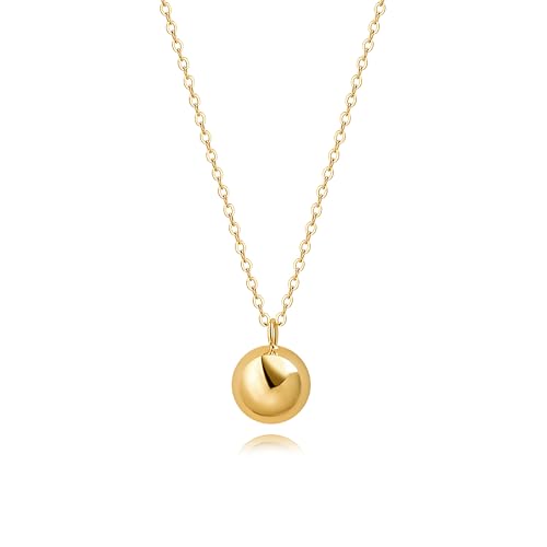 CANEVINKA Halskette mit Anhänger, 18 Karat vergoldet, lange Kette, Modeschmuck für Damen, Vergoldet, Kein Edelstein CANEVINKA Halskette mit Anhänger, 18 Karat vergoldet, lange Kette, Modeschmuck für Damen, Vergoldet, Kein Edelstein von CANEVINKA