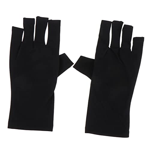CANIGHT 1paar Uv-schutz Handschuhe Für Gel Maniküre Fingerlose Nagelkunst Handschuhe Atmungsaktive Und Bequeme Uv Schutzhandschuhe Für Nagelsalon Und Gartenarbeit von CANIGHT
