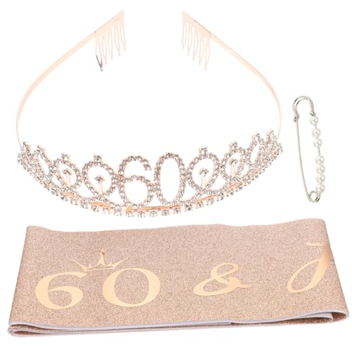 CANIGHT 1satz Glitzernder Geburtstagsschärpe Und Krone Teiliges Dekorationsset Für Für Geburtstagsfeiern Stilvolle Party-accessoires Für Unvergessliche von CANIGHT