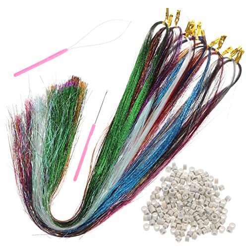CANIGHT Hair Tinsel 1 Satz Haarverlängerungen Feenhaar-lametta-kit Haarverlängerungs-lametta-set Mädchen Anzug Haare Häkeln Glitzer Haar Lametta Haarschmuck Für Zöpfe Zopfhaar-lametta Funkeln Plastik CANIGHT Hair Tinsel 1 Satz Haarverlängerungen Feenhaar-lametta-kit Haarverlängerungs-lametta-set Mädchen Anzug Haare Häkeln Glitzer Haar Lametta Haarschmuck Für Zöpfe Zopfhaar-lametta Funkeln Plastik von CANIGHT