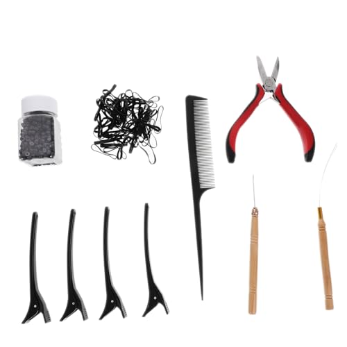 CANIGHT Haarverlängerungswerkzeug Satz Mit I-tip-perlen Und Häkelnadel Für Einfaches Styling Und Anwendung von CANIGHT