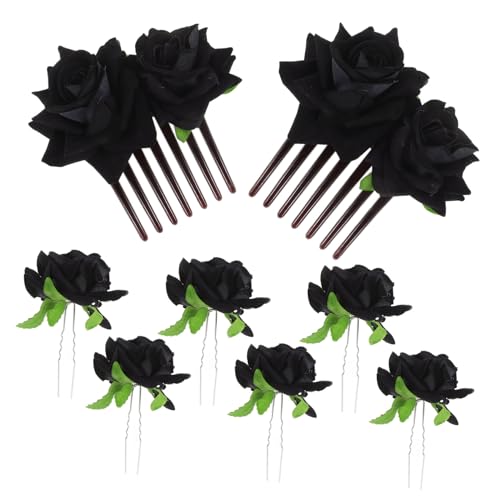CANIGHT Satz Haarschmuck Mit Rosenblüten Haarnadeln Haarkämme Für Hochzeit Geburtstag Verlobung Fotografie von CANIGHT