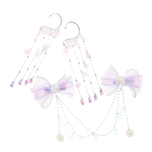 CANIGHT 1satz Mermaid Haaraccessoires Für Mädchen Perlen Quasten Haarspangen Und Stirnketten Für Partys Süße Schmetterlingshaarschmuck Für Junge Mädchen Und Besondere Anlässe von CANIGHT