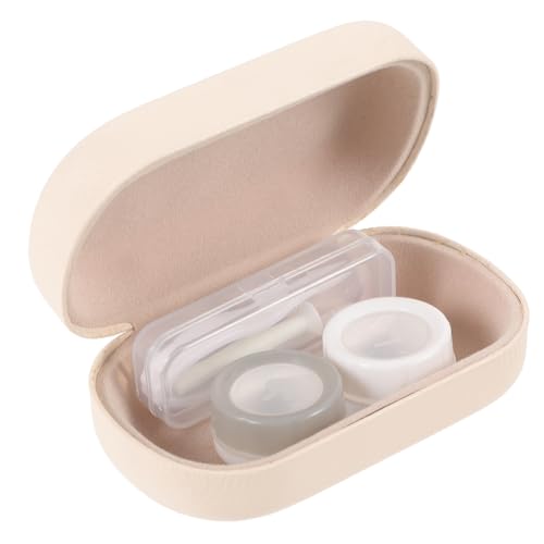 CANIGHT 1 Set Tragbare Kontaktlinsenbox Mit Zubehör üßes Kosmetik Linsenetui Für Frauen Inklusive Kontaktlinse Entferner Werkzeug Cremefarben Und Langlebig von CANIGHT