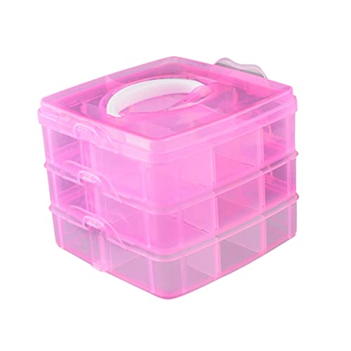 CANIGHT Maniküre-werkzeugkasten Nageldekorbox Schmucketui 3-lagiger Maniküre-ornamentbox Kleinteile-organizer Für Zuhause Und Draußen von CANIGHT