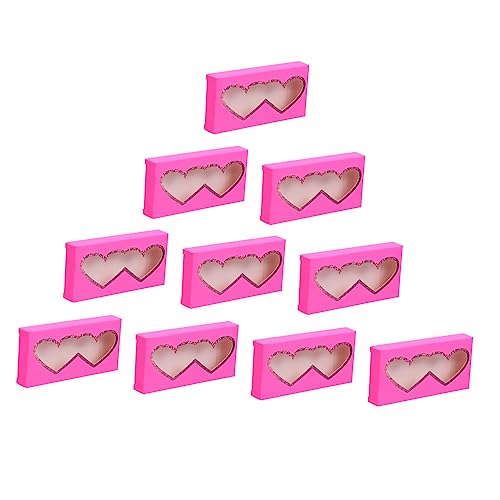 CANIGHT 10 Stück Leere Wimpernetuis Aufbewahrungsbox Für Falsche Wimpern Transparentes Fenster Papier Verpackungsbox von CANIGHT