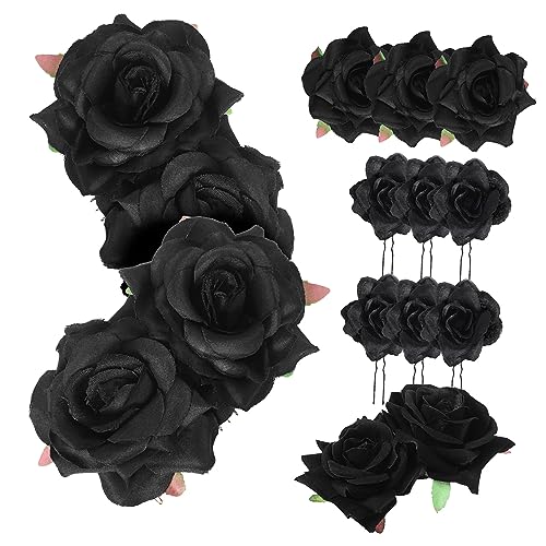 CANIGHT Blumen-haarspangen-set 12-teilig Rosen-haar-accessoires Für Damen Elegante Und Stilvolle Haarspangen von CANIGHT