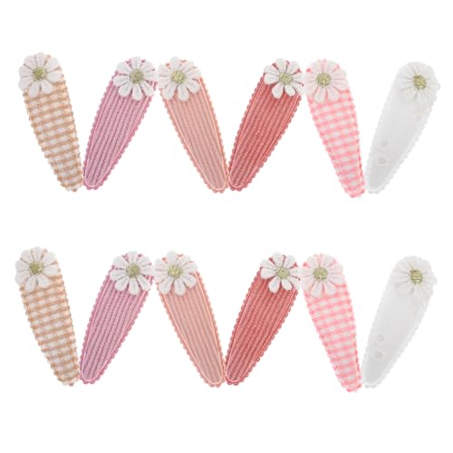 CANIGHT 12stücke Teiliges Blumen-haarspangen Für Mädchen Praktische Snap-haarclips Stoff Farbenfrohe Haarschmuck Für Frisur Geeignet Für Haartypen Und Anlässe von CANIGHT