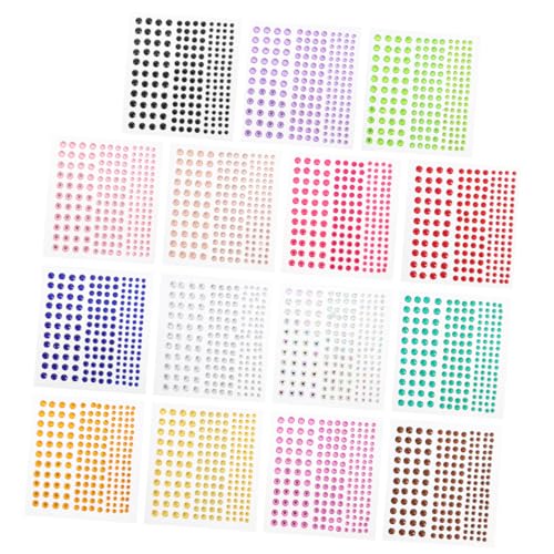 CANIGHT 15 Blätter Acryl-diamant-aufkleber Nagelkunst-dekoration Glänzende Gesichtsjuwelen von CANIGHT