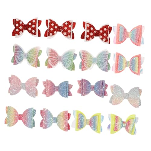 CANIGHT 16 Stück Glitzer Haare Mädchen Haarschmuck Kopfschmuck Haarspangen Kinder von CANIGHT