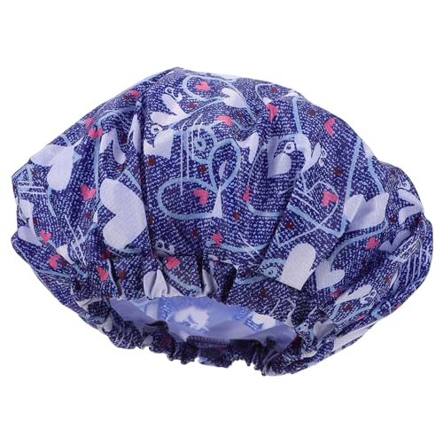 CANIGHT 1stück Wasserdichte Duschhaube Für Männer Multifunktionale Badekappe Mit Druckdesign Für Lange Haare Und Haarschutz Wiederverwendbar Doppellagig Aus Oxford von CANIGHT