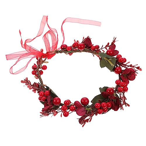 CANIGHT Weihnachtsbeeren-kopfschmuck Kranz-haarschmuck Schickes Haarband Für Damen Hochzeitsbraut-kopfschmuck Mädchen-haarschmuck Für Weihnachtsfeiern von CANIGHT