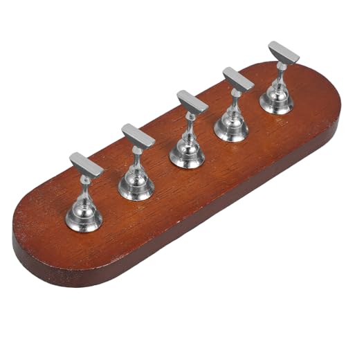 CANIGHT 1satz Nagel Display Stand Nagelübungstool Für Künstliche Nägel Tragbarer Und Organizer Für Maniküre Ovalem Sockel Und Silbernen Nägeln von CANIGHT