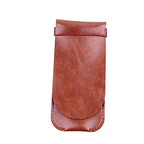 CANIGHT 1stück Leder Stiftetui Handgefertigt Vintage Stiftaufbewahrungstasche Stift Schutz Hülle Für Büro Schule Zuhause Pack Kaffee von CANIGHT