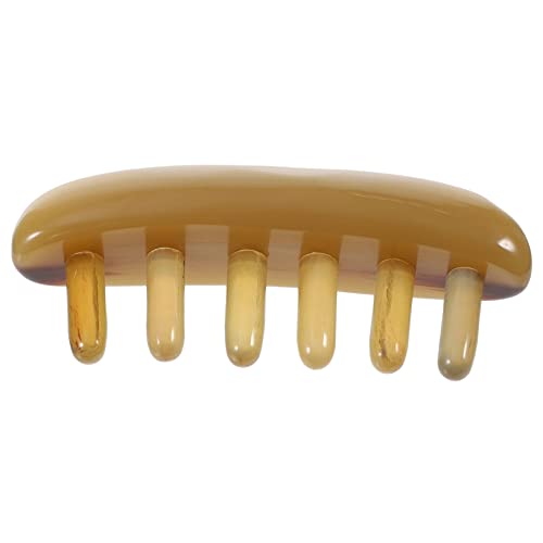 CANIGHT Ox Horn Kamm Handgefertigter Massager Mit Breiten Zähnen Ergonomisch Leicht Und Tragbar Für Und Kopfhautmassage Für Männer Und Frauen von CANIGHT