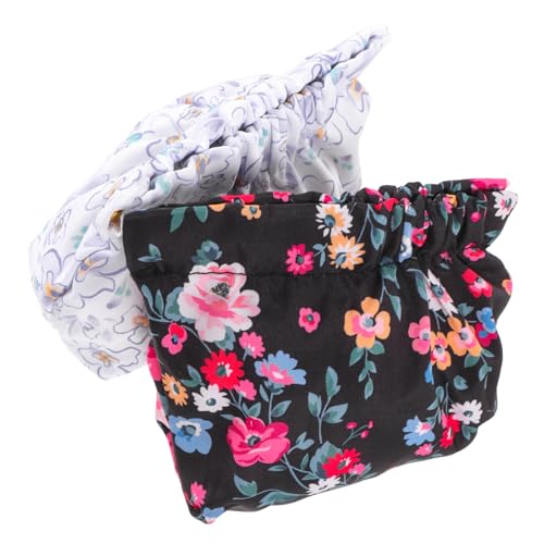 CANIGHT 2stücke Teiliges Tragbares Kosmetik Frauen Kleine Make-up-Tasche Mit Floralem Design Für Reisen Und Aufbewahrung Von Lippenstiften Schlüsselanhängern Und Kleinen Gegenständen von CANIGHT