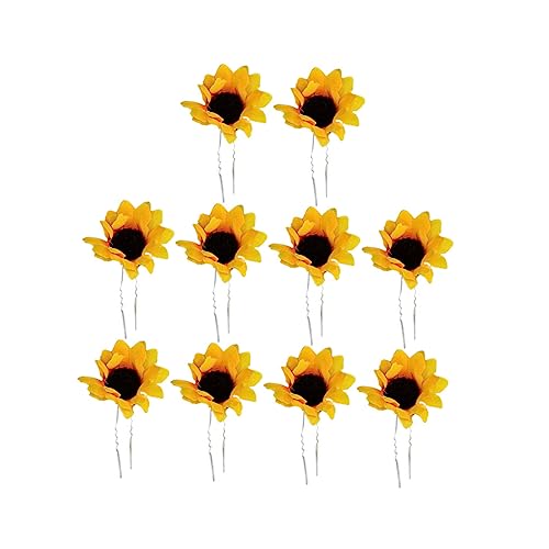 CANIGHT 2 Set 10 Stück Sonnenblumen-clip-haarnadel Frauen Mädchen Haar-accessoires Mode Haarstab Für Hochzeit Kopfschmuck CANIGHT 2 Set 10 Stück Sonnenblumen-clip-haarnadel Frauen Mädchen Haar-accessoires Mode Haarstab Für Hochzeit Kopfschmuck von CANIGHT