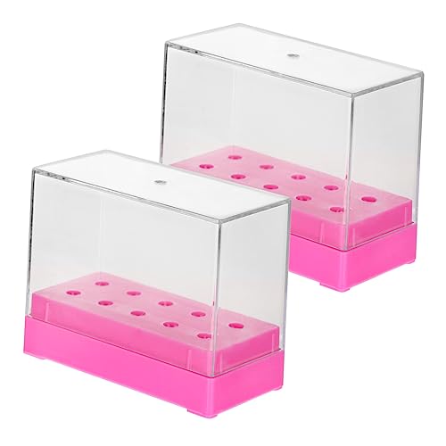 CANIGHT 2stücke Nagelbohrer Halter Mit Fächern Staubdichter Organizer Für Nagelbohrer Und Schleifköpfe Für Nagelsalons Und Diy-nagelkunst von CANIGHT