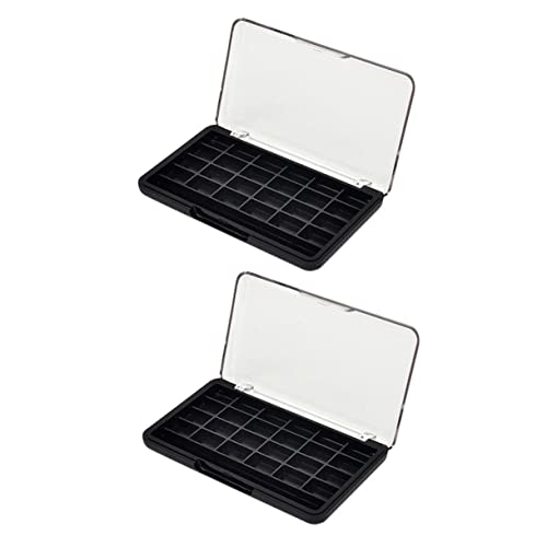 CANIGHT 2 Stücke Leere Lidschatten Box 24-grid Fach Für Aquarelle Lippenstift Lagerung von CANIGHT