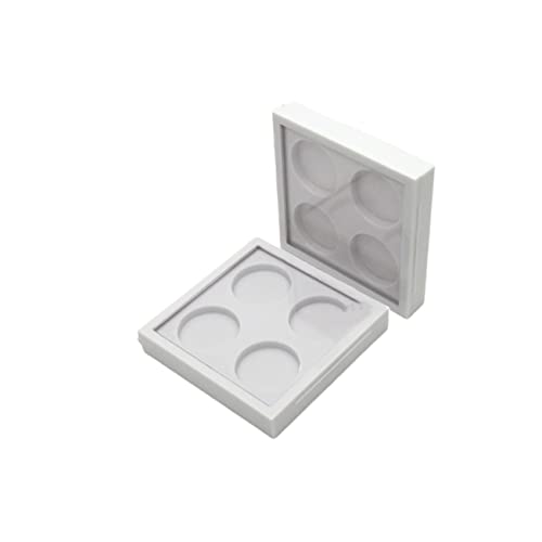 CANIGHT 2er Satz 26,5 Mm Leere Lidschattenbox 4-farben-organizer Für Rouge Puder Foundation Kosmetik-box Weiß von CANIGHT