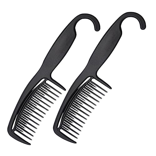 CANIGHT 2stücke Haarschneidekämme Hängende Friseurkämme Für Damen Für Salon Oder Heimgebrauch Schwarz Für Haartypen Und Längen Aus Strapazierfähigem Kohlenstofffaser-material von CANIGHT