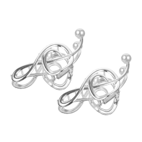 CANIGHT 2stücke Perlen Haarklammern Im Musiknoten-design Elegante Haarspangen Für Dickes Haar Rutschfeste Haarclips Für Damen Als Modisches Haaraccessoire von CANIGHT