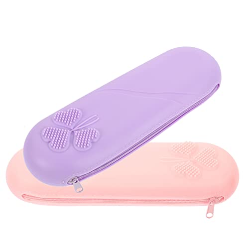 CANIGHT 2stücke Makeup Pinsel Tragbare Kosmetik Organizer Tasche Staubdichtes Weiches Aufbewahrungspouch Für Makeup Tools Für Reisen Und Events von CANIGHT