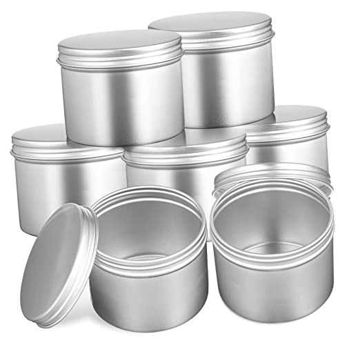 CANIGHT Leere Runde Dosen Mit Schraubdeckel Silberfarbene Blechdosen Für Kerzen Kosmetik Salben üßigkeiten Und Bastelprojekte von CANIGHT
