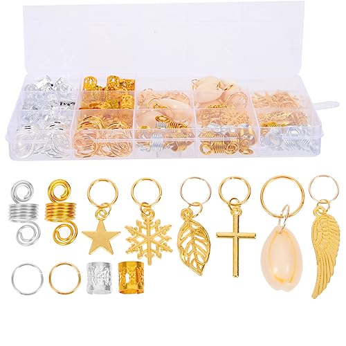CANIGHT 200 Stück Haarperlen Haarschmuck Für Zöpfe Haar-accessoires Für Damen Zopf-accessoire Schmuck Für Dreadlocks von CANIGHT