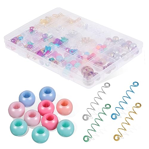 CANIGHT Komplettes 278-teiliges Zopf-zubehör-set Haarschmuck-set Perlen Und Clips Für Damen Und Herren Partys Und Hochzeiten von CANIGHT