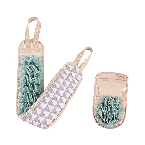 CANIGHT 2St Badetuch massage bürste massage brush badaccessoires Peelinghandschuh rücken bürste duschstoß Cheeky Glow Peeling-Handschuh saure Seife Peelingband Rückenwäscher Sport Blue von CANIGHT
