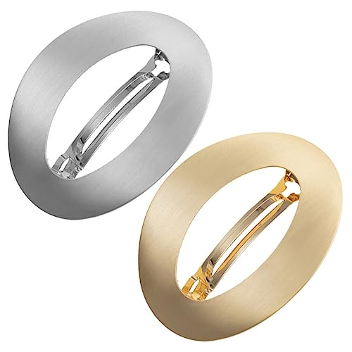 CANIGHT 2stücke Geometrische Haarclips Aus Legierung Semikreis Ponytail Halter Für Damen Stilvolle Haarschmuck Für Alltag Partys Und Besondere Anlässe Gold Silber von CANIGHT