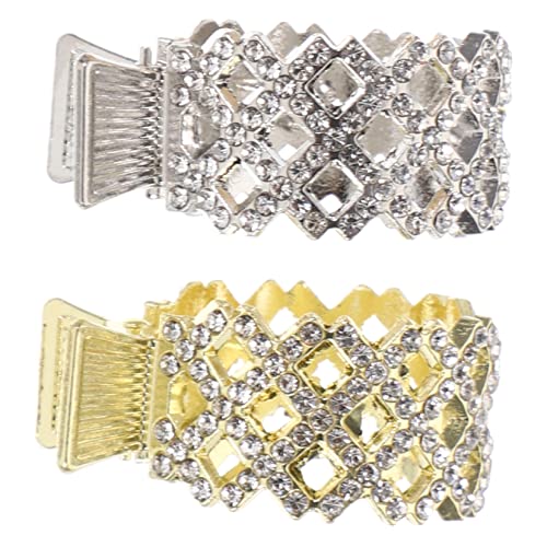 CANIGHT 2stücke Teiliges Frauen Haarschmuck Mit Strass-haarclips Metall Haarklammern Für Pferdeschwanz Und Hochsteckfrisuren Stilvolle Und Leichte Haaraccessoires Für Jeden Anlass von CANIGHT