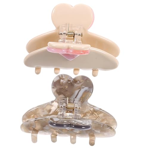 CANIGHT 2stücke Teiliges Herz-haarklammern Für Frauen Große Haarspangen Für Dickes Und Dünnes Haar Vielseitig Für Hochzeiten Partys Und Alltag Marmor von CANIGHT