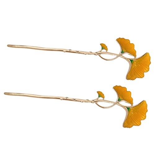 CANIGHT Ginkgoblatt-haarstab 2 Stück Haarstäbe Für Langes Haar Hochsteckfrisur-haarstab Haar-accessoires Für Frauen Vintage-haarstab von CANIGHT