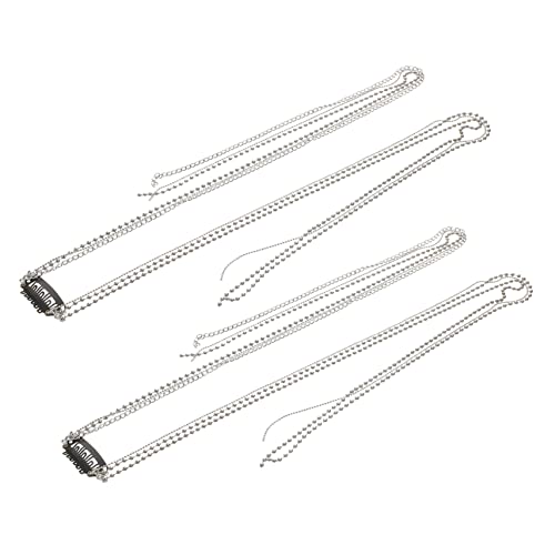 CANIGHT 2stücke Ketten Haarspangen Für Damen Dekorative Haarschmuck-accessoires Zur Verschönerung Von Zöpfen Und Frisuren Für Einen Eleganten Und Coolen Look von CANIGHT