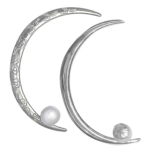 CANIGHT 2St japanische Haaraccessoires Haarnadelstifte Chinoiserie- Haarschmuck für Mädchen Haarjuwel graceling frisierumhang Gebogenes Mondhaar-Essstäbchen Haarknoten-Stick Legierung von CANIGHT