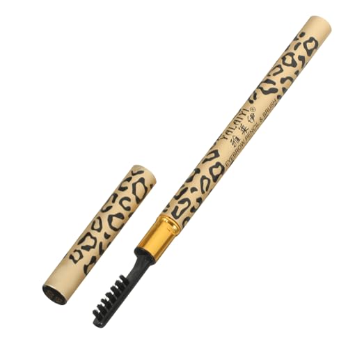 CANIGHT 2stücke Leopard Muster Augenbrauenstift Mit Pinsel Professionelle Augenbrauen-make-up-pinsel Schwarz Einfache Anwendung Für Natürliche Looks Und Präzise Konturierung von CANIGHT